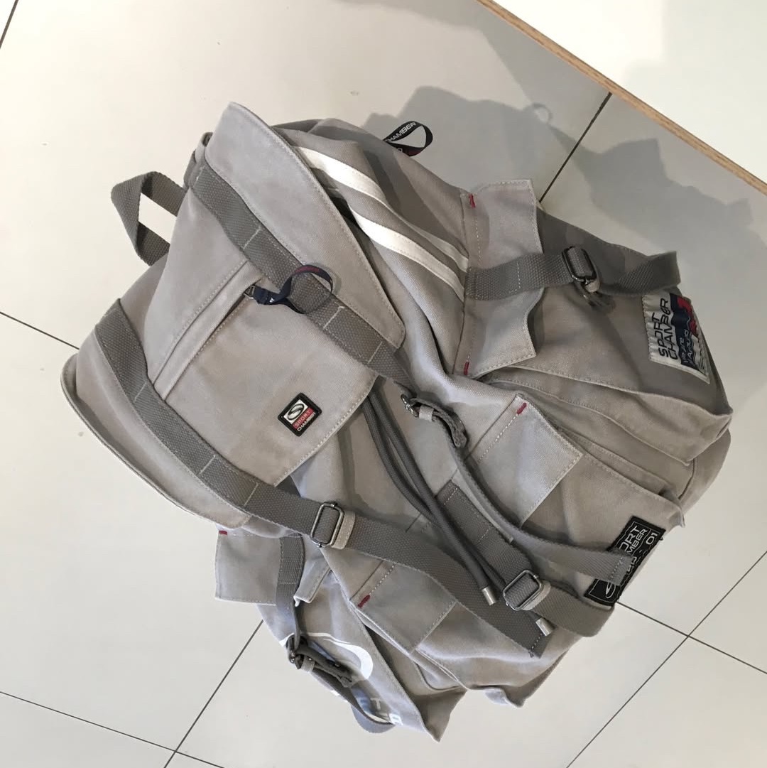 SPORT CHAMBER SC Sporty Rucksack GRAY 착용 스타일 - 5