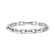 Louis Vuitton Mini Monogram Chain Bracelet Silver Palladium