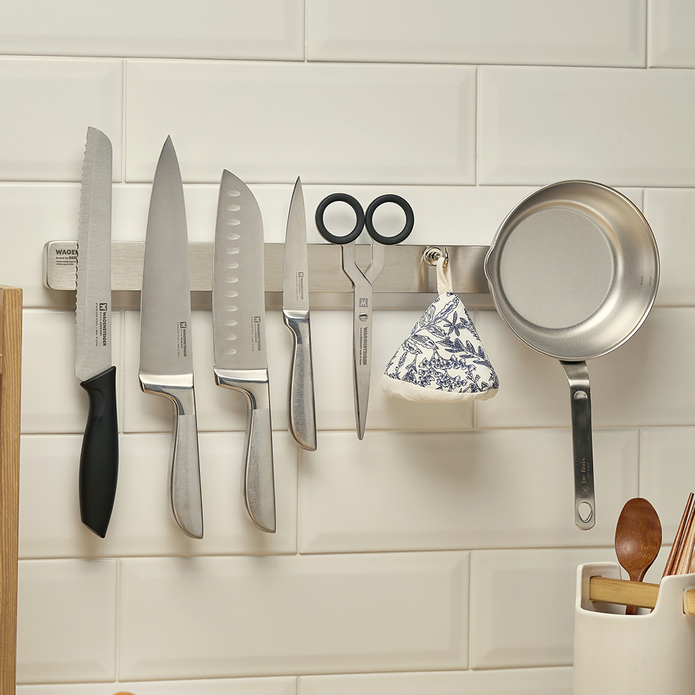 바겐슈타이거 부착식 마그네틱 스텐 304 나이프 홀더 50cm(WAGENSTEIGER Adhesive Magnetic Stainless Steel 304 Knife Holder 50cm) - 6