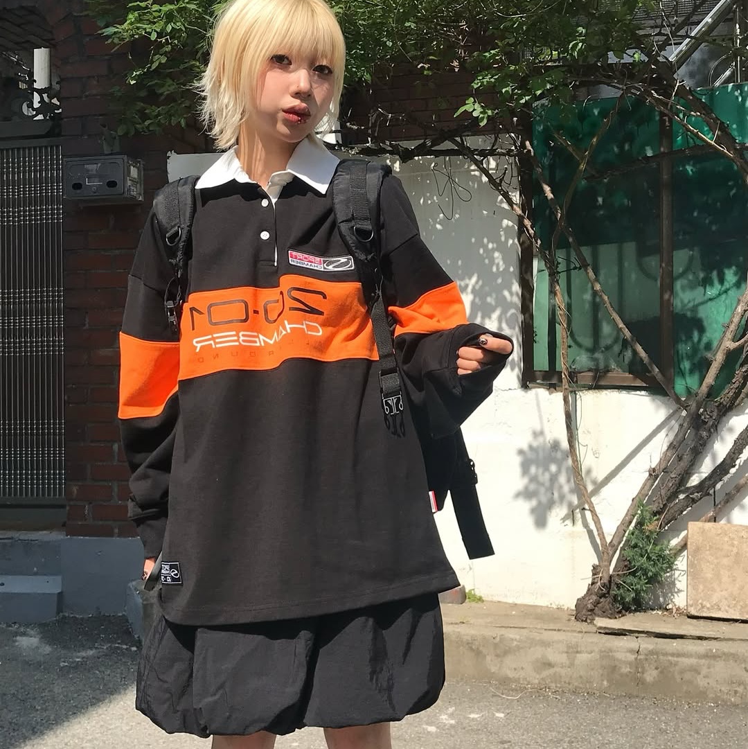 SPORT CHAMBER SC 2001 Rugby T-shirt BLACK 착용 스타일 - 2