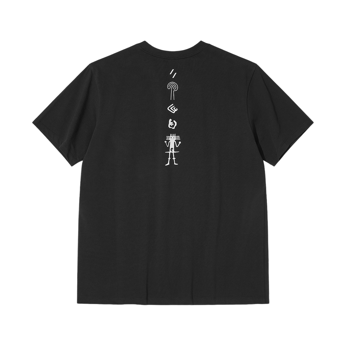 WBFUTS006BK WELTER EXPERIMENT Nazca Vertical Symbol T-Shirt Black