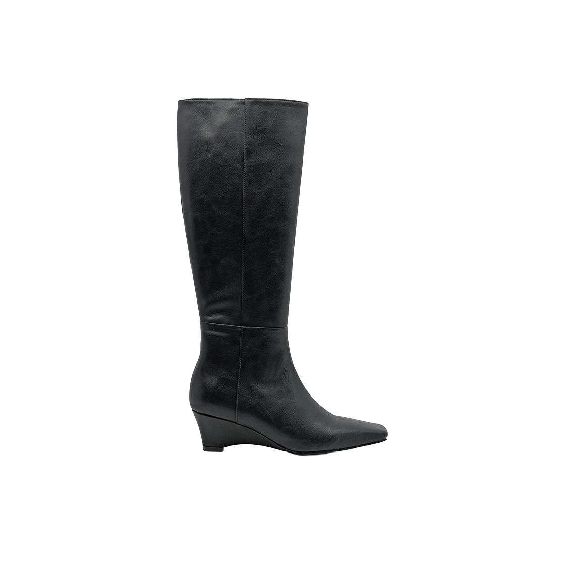 무드나잇 지나 웨지힐 스퀘어 롱부츠 l 블랙(Moodnight Zina Wedge Long Boots l Black)