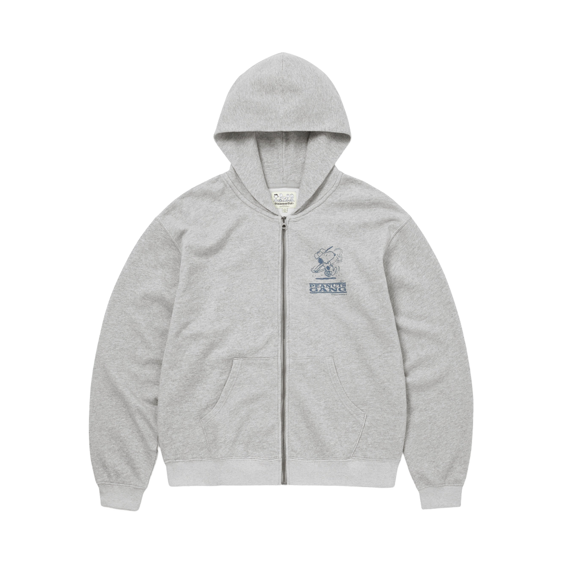 디스이즈네버댓 x 피너츠 집업 후드 헤더 그레이(Thisisneverthat x Peanuts Zip Up Hoodie Heather Grey) - 1