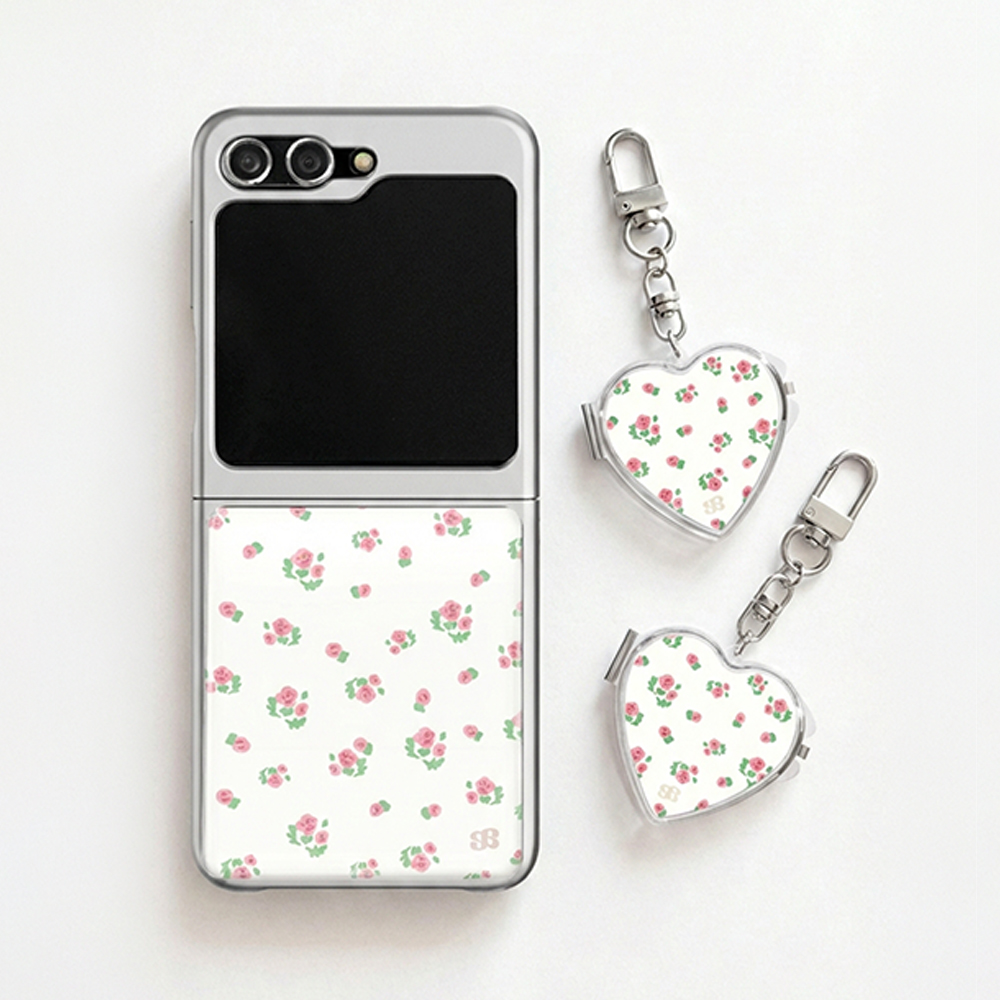 어프어프 리틀가든 크림(하트 거울키링)(earpearp Little Garden Cream Heart Mirror Keyring) - 2