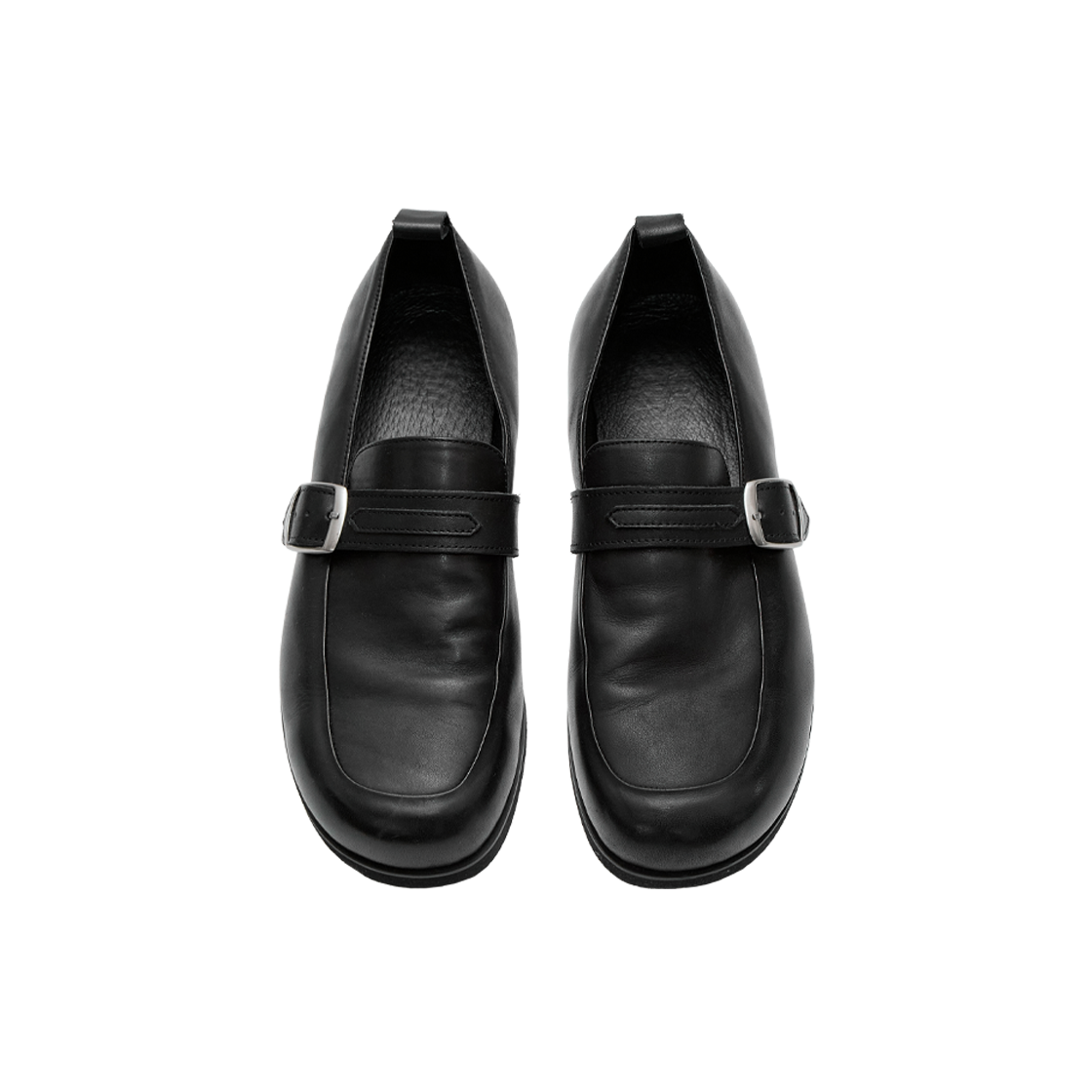 폴리테루 페블 로퍼 블랙 레더 (퀵 에이징)(Polyteru Pebble Loafer Black Leather (Quick Aging)) - 3