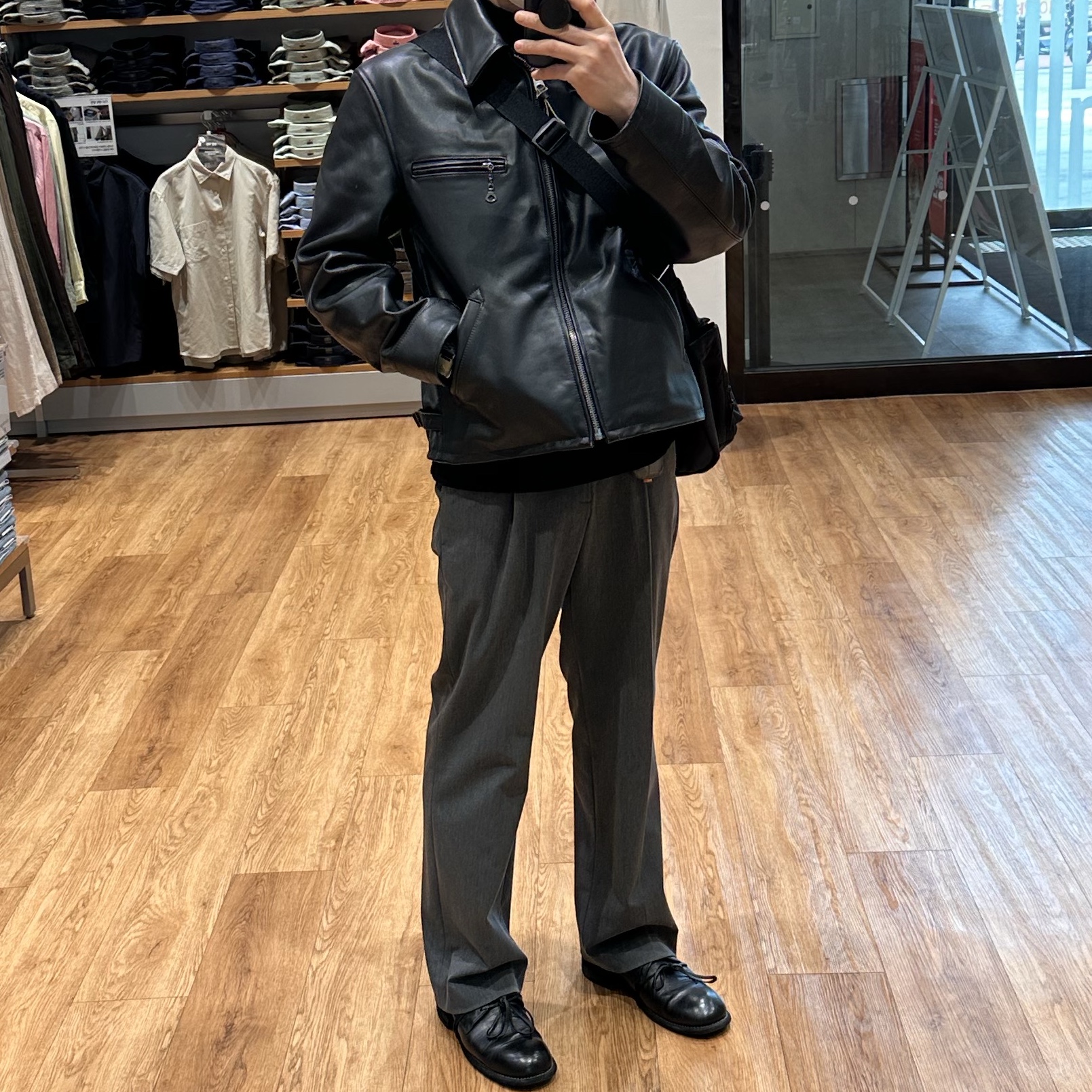 Guidi 992X Horse Full Grain Leather Derby Black 착용 스타일
