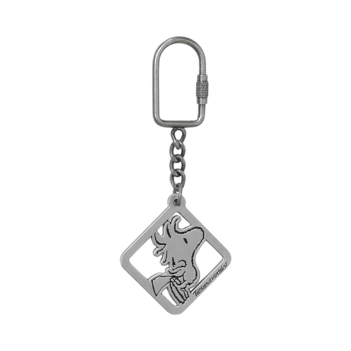 디스이즈네버댓 x 피너츠 메탈 키체인 앤티크 실버(thisisneverthat x Peanuts Metal Keychain Antique Silver)