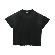 [핏더새] Undermycar Mu.113 Combi Raw Edge Washed T-Shirts Black