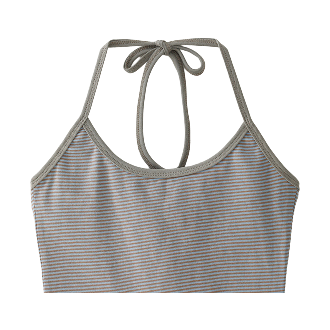 블루 선플라워 썬라인 스트라이프 홀터 탑 베이지(Blue Sunflower Sunline Stripe Halter Top Beige) - 4