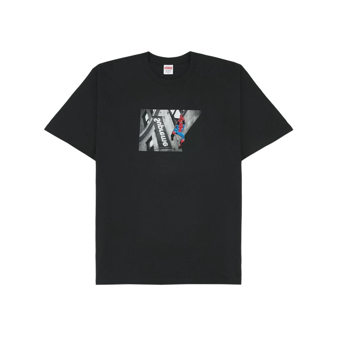 슈프림 x 스파이더맨 티셔츠 블랙 - 26SS