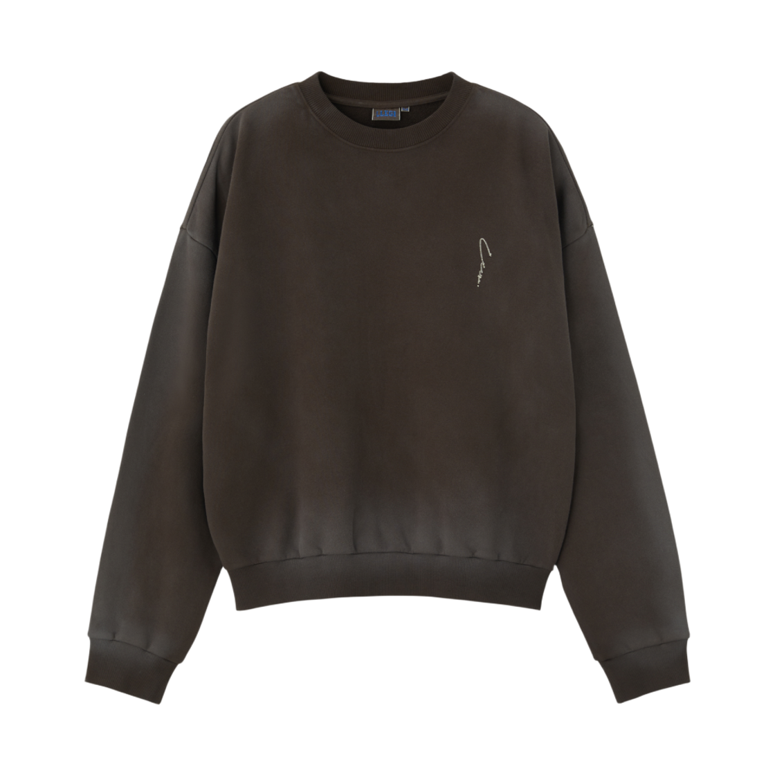 LL25WSLS003BR LLEGE Garment Dyed Sweatshirt Brown