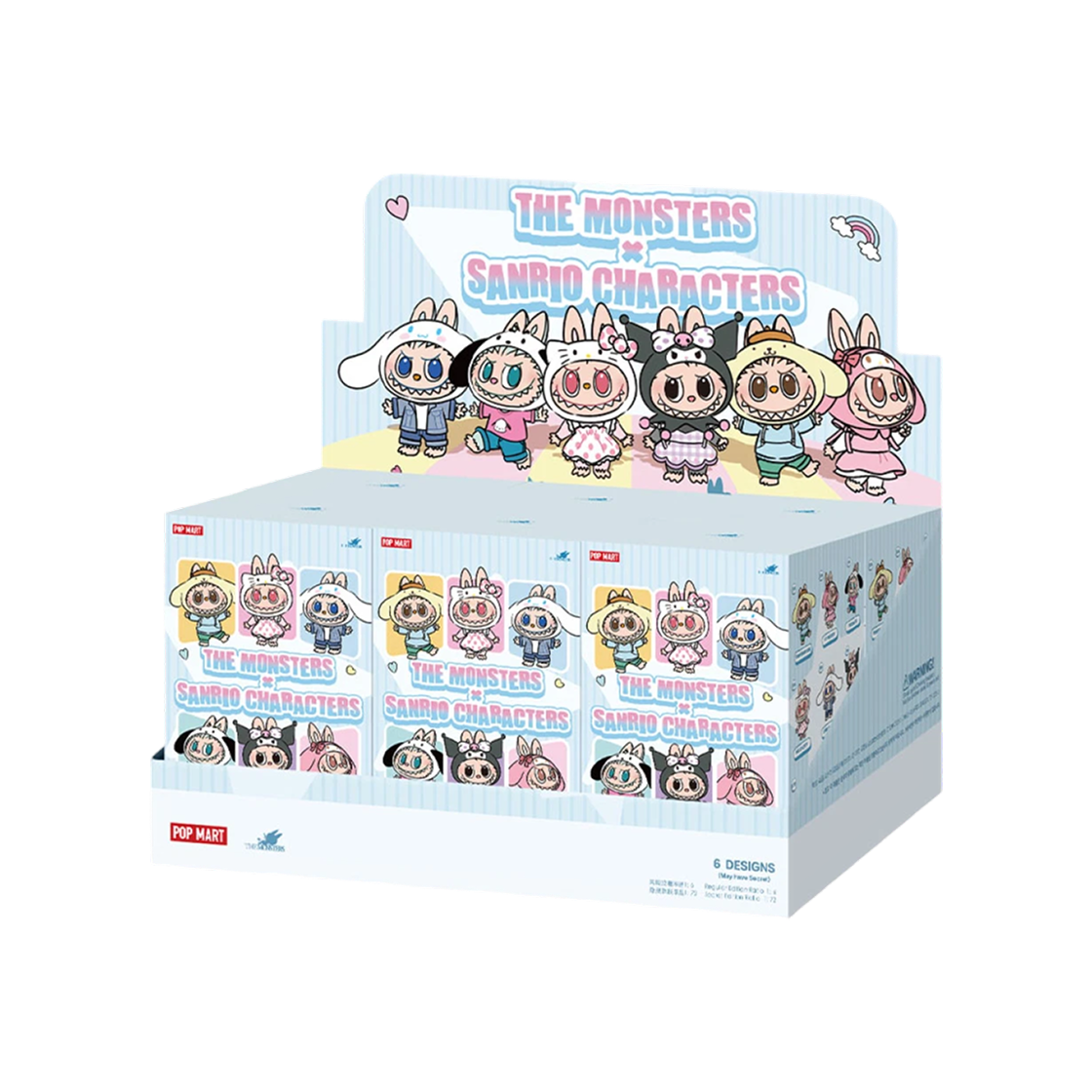 팝마트 라부부 더 몬스터즈 x 산리오 캐릭터 시리즈 인형 키링 미개봉 랜덤박스 (6개입)