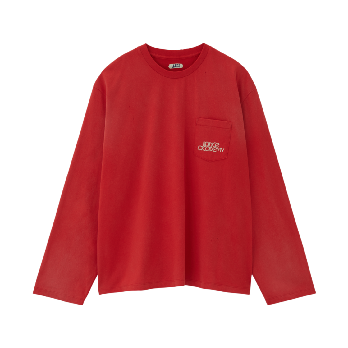 LL25WJLS005RD LLEGE Sun-Bleached Effect Long Sleeves Red