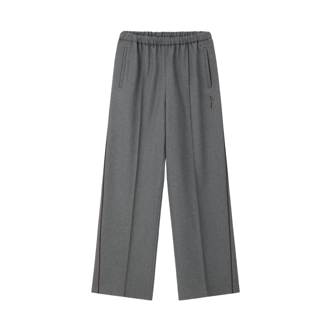 LL25WWPT001GR LLEGE Embroidery Logo Track Pants Grey