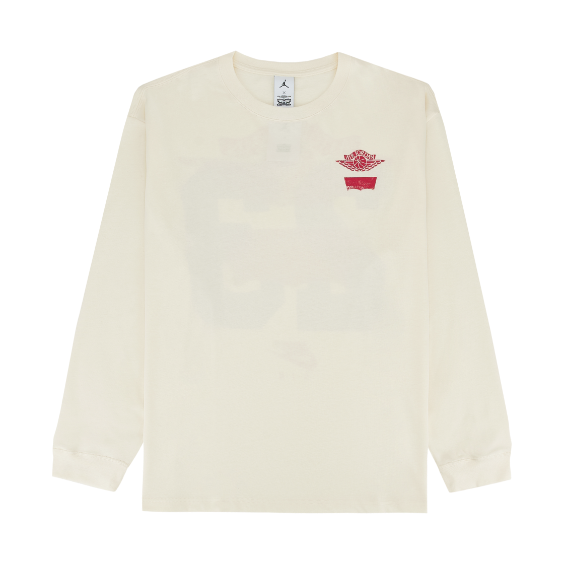 조던 x 리바이스 롱슬리브 티셔츠 페일 아이보리 (IM6730-110)(Jordan x Levi's Long Sleeve T-Shirt Pale Ivory (IM6730-110)) - 2