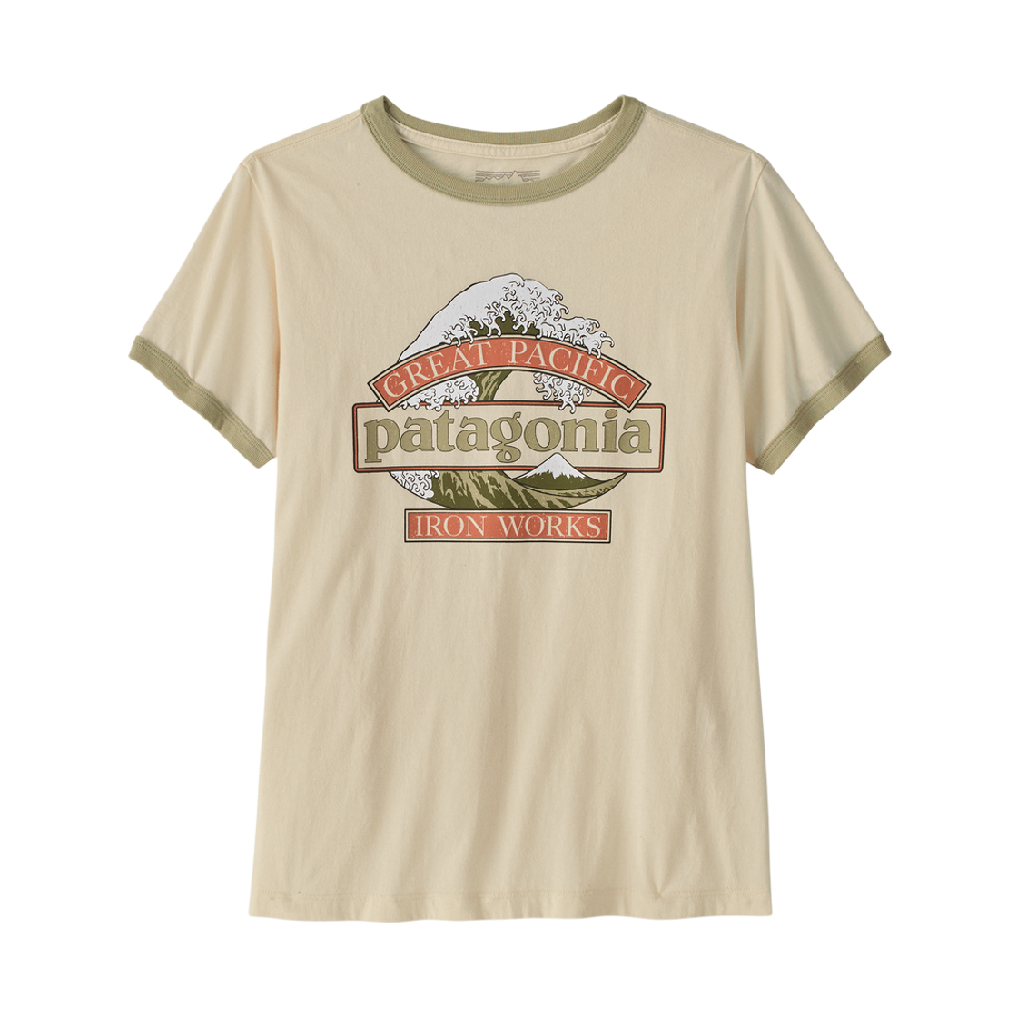 37864 (W) Patagonia Great Waves Ringer T-Shirt Undyed Natural