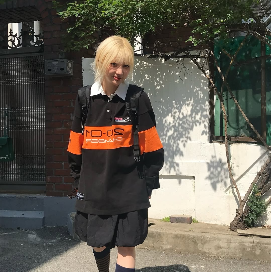 SPORT CHAMBER SC 2001 Rugby T-shirt BLACK 착용 스타일 - 1