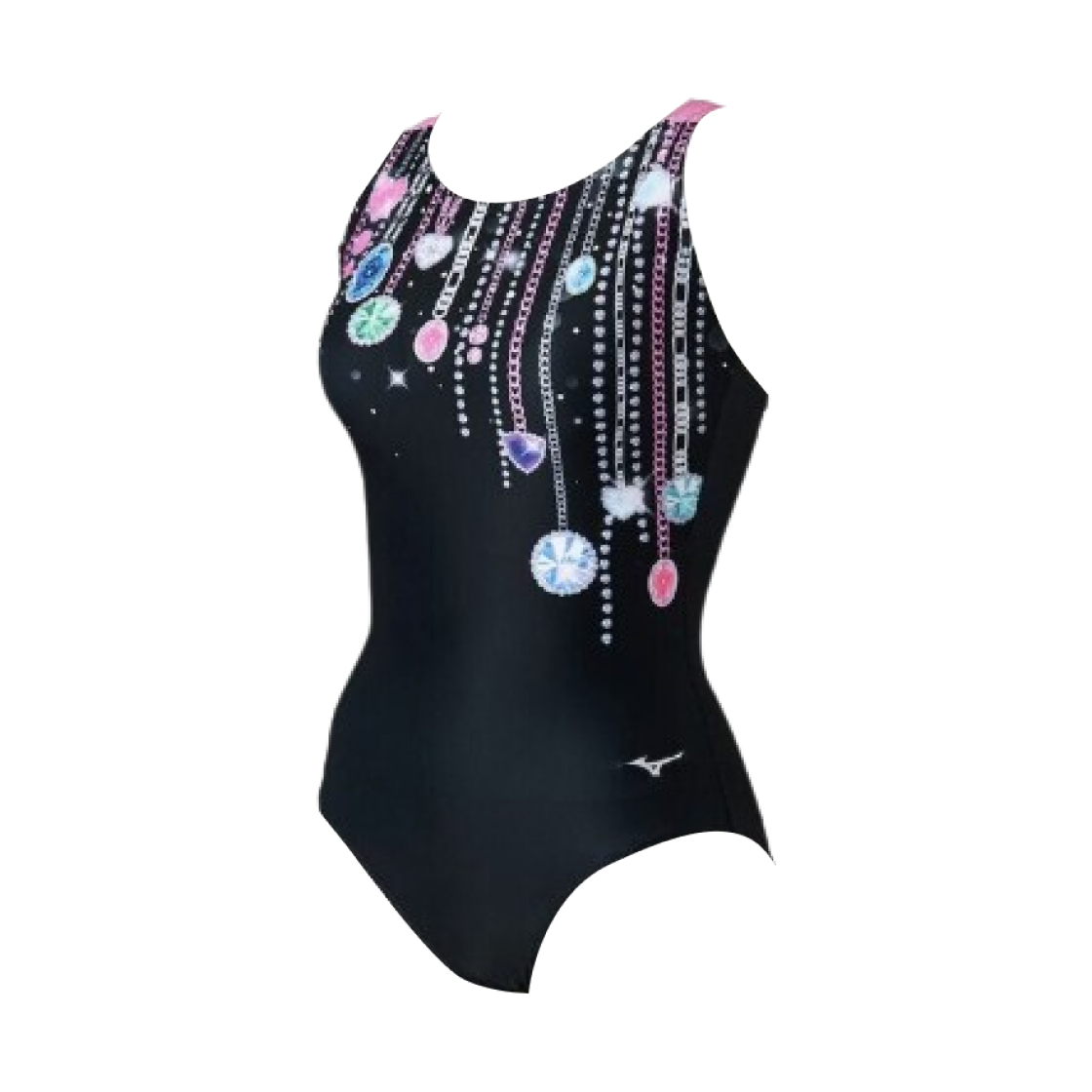 (W) 미즈노 스트로크 원 발수 스윔 피트니스 원피스 블랙 로즈((W) Mizuno Stroke One Water-Repellent Swim Fitness One-piece Black Rose) - 1
