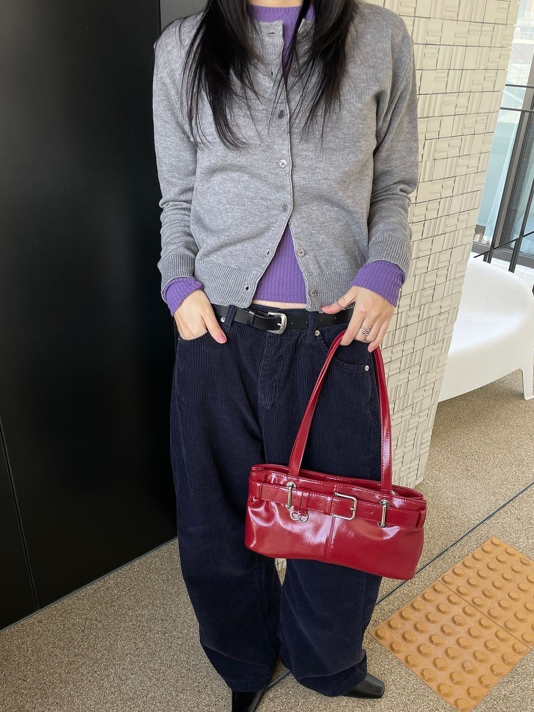 Miu Miu Arcadie Matelasse Nappa Leather Bag Brown, Samo Ondoh Pocket Utility Bag M Nappa Milktea 착용 스타일 - 4