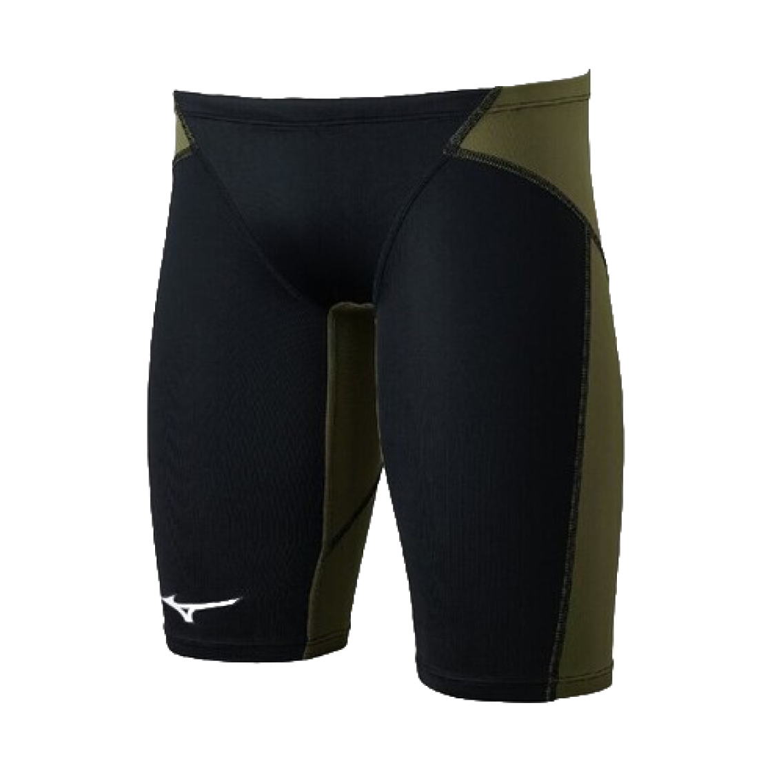 (키즈) 미즈노 GX 소닉 스트림 스위밍 하프 스패츠 블랙 올리브((Kids) Mizuno GX Sonic Stream Half Spats for Swimming Black Olive) - 1