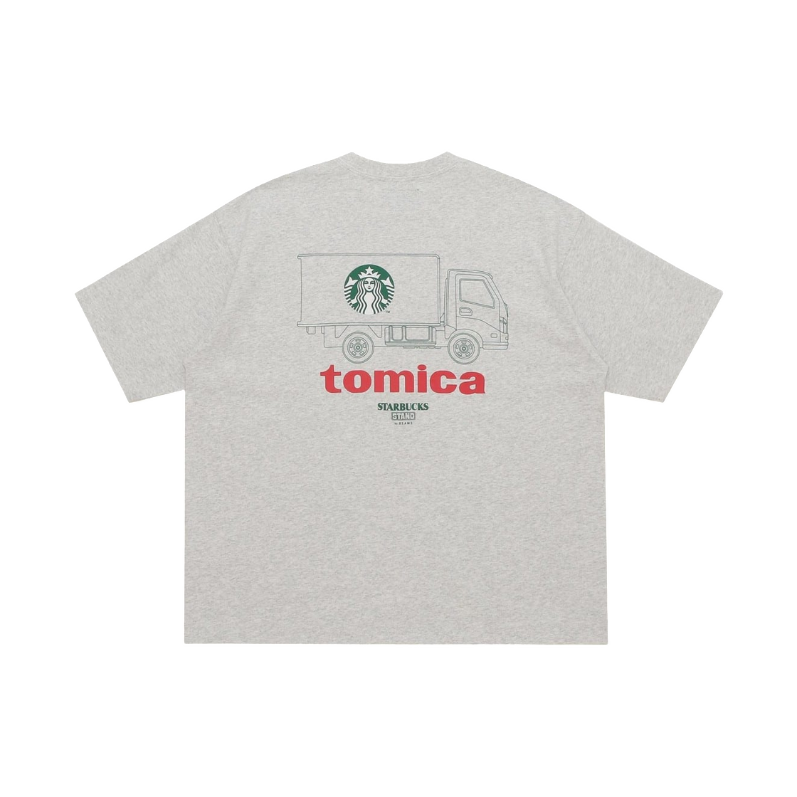 (키즈) 스타벅스 x 빔즈 토미카 트럭 프린트 키즈 티셔츠 B 애쉬 그레이((Kids) Starbucks x Beams Tomica Truck Print Kids T-Shirt B Ash Grey) - 2