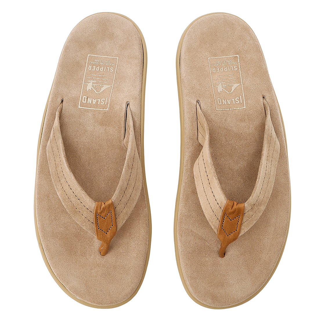 아일랜드 슬리퍼 남여공용 진한 베이지 얼티밋 스웨이드 Y 슬라이드(Island Slipper Unisex Dark Beige Ultimate Suede Y-Slide) - 5
