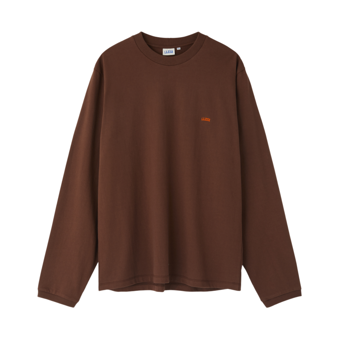 LL25WJLS001BR LLEGE Llege Logo Long Sleeve T-Shirt Brown