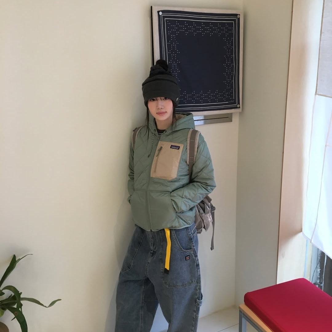 SPORT CHAMBER Superwide Carpenter Denim Pants Blue 착용 스타일 - 5