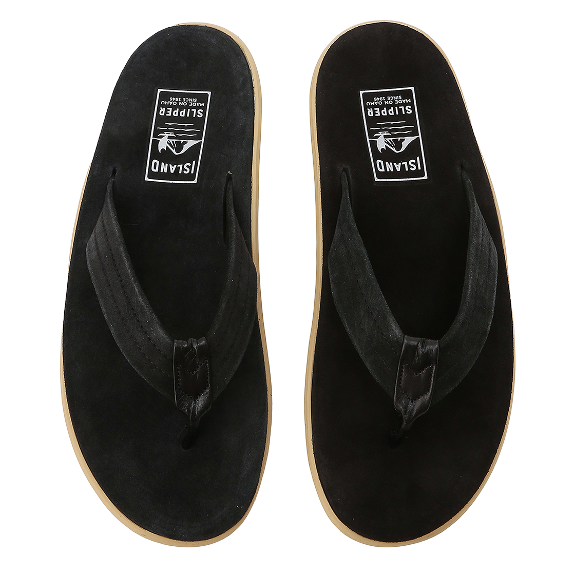 아일랜드 슬리퍼 남여공용 블랙 얼티밋 스웨이드 Y 슬라이드(Island Slipper Unisex Black Ultimate Suede Y-Slide) - 5