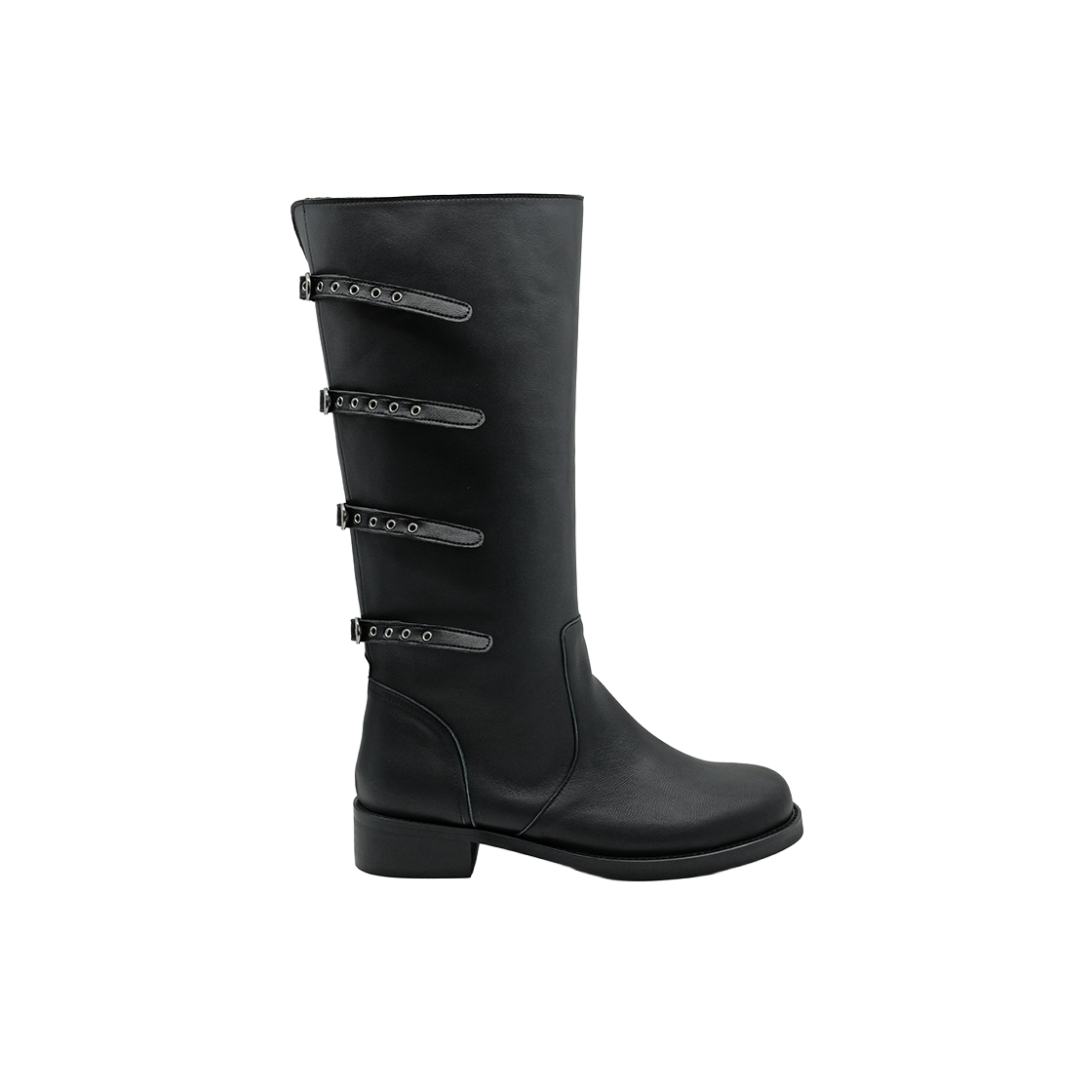 MD0368_2 Moodnight Ryno 2Way 4Belted Boots l Black