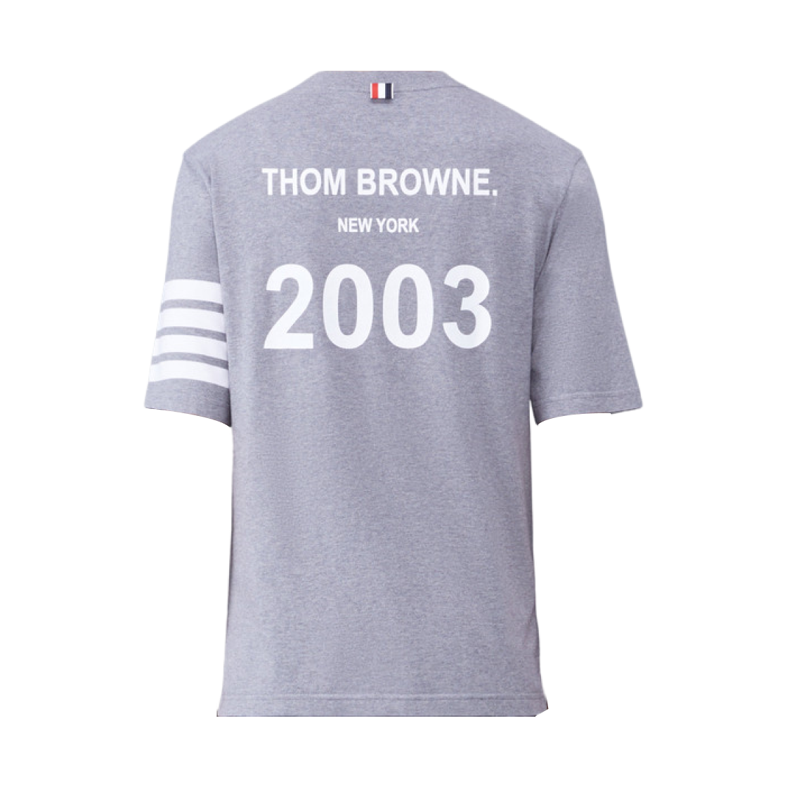 톰브라운 저지 2003 사선 티셔츠 라이트 그레이(Thom Browne Jersey 2003 4-Bar T-Shirt Light Grey) - 2