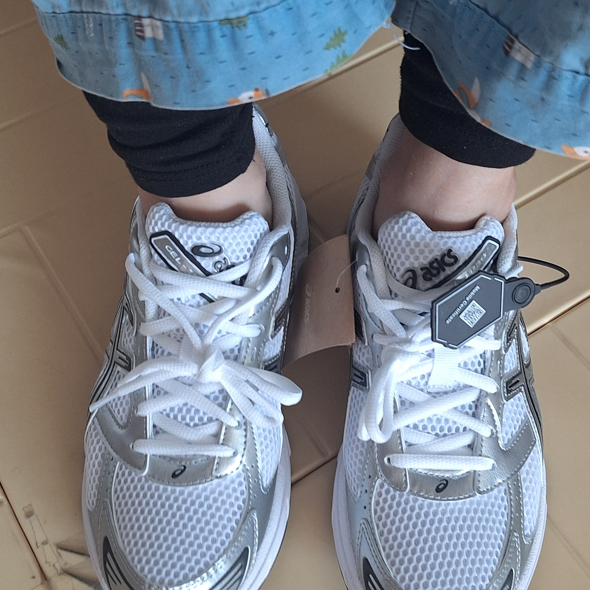 Asics Gel-1130 White Pure Silver 착용 스타일