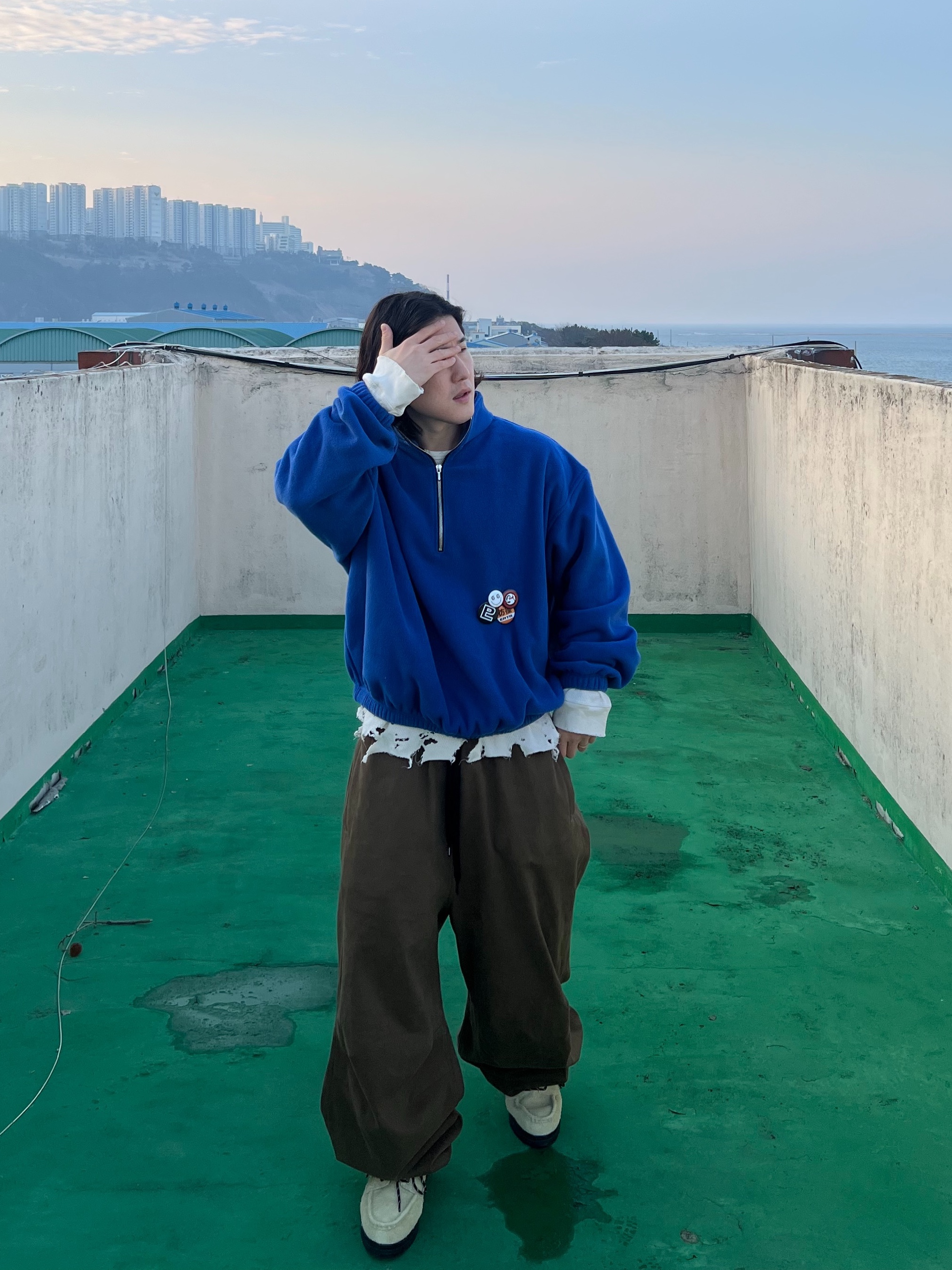 Timberland Heritage Gore-Tex Moc Toe Mid Boots Light Green Suede - Wide, Nonnod Moleskin Track Pants Khaki Brown 착용 스타일 - 3