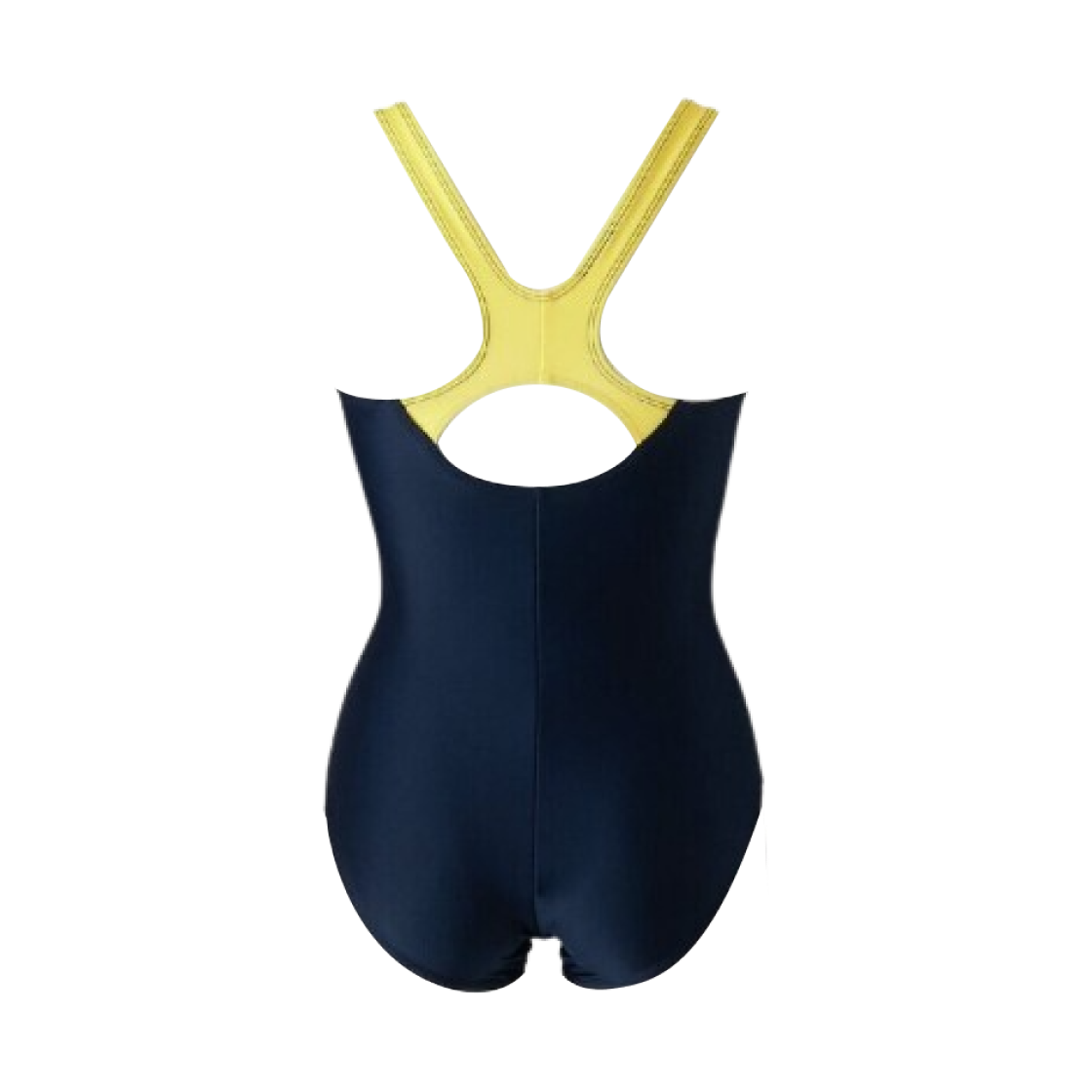 (W) 미즈노 스트로크 원 발수 스윔 피트니스 원피스 네이비 옐로우((W) Mizuno Stroke One Water-Repellent Swim Fitness One-piece Navy Yellow) - 2