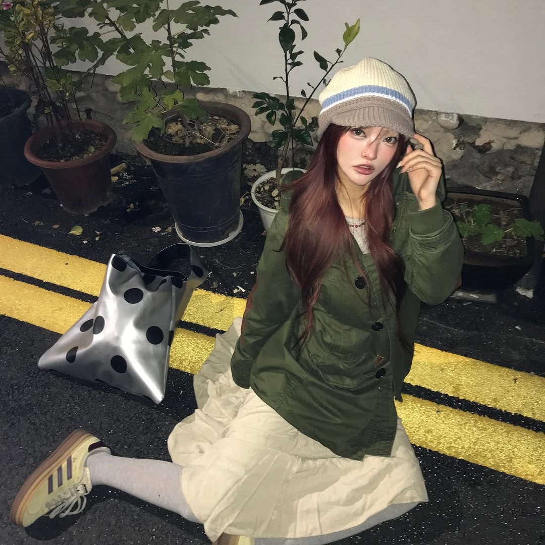 SPORT CHAMBER SC Glide Knit Cap IVORY 착용 스타일 - 4