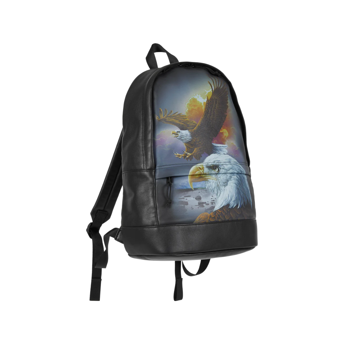 슈프림 x MM6 메종 마르지엘라 이글 레더 백팩 블랙 - 26SS(Supreme x MM6 Maison Margiela Eagle Leather Backpack Black - 26SS) - 3
