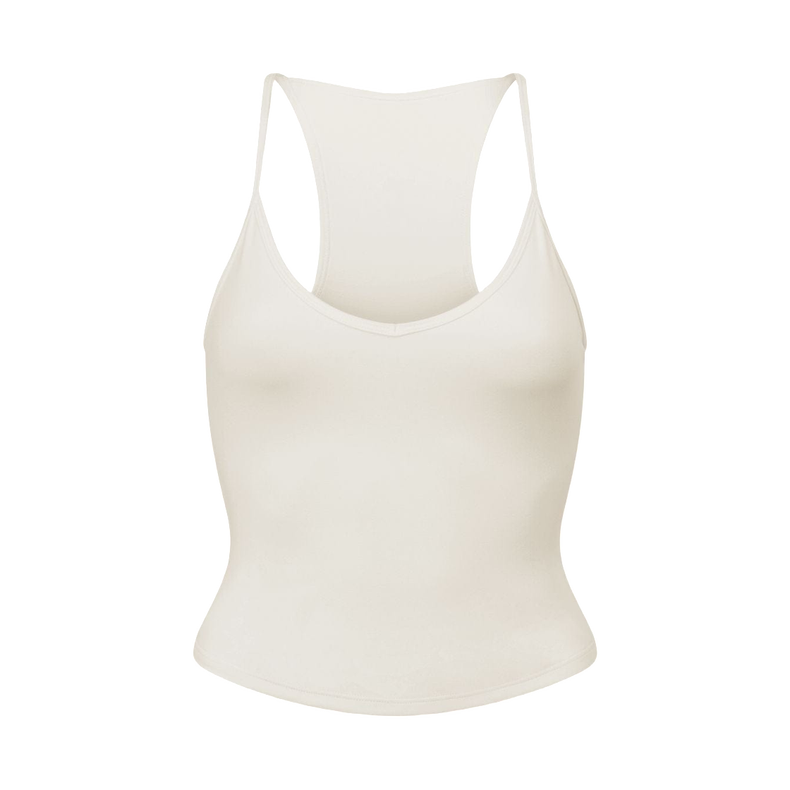 (W) 크롭 샵 부티크 폼 레저 탱크 밀크((W) Crop Shop Boutique Form Leisure Tank Milk) - 1