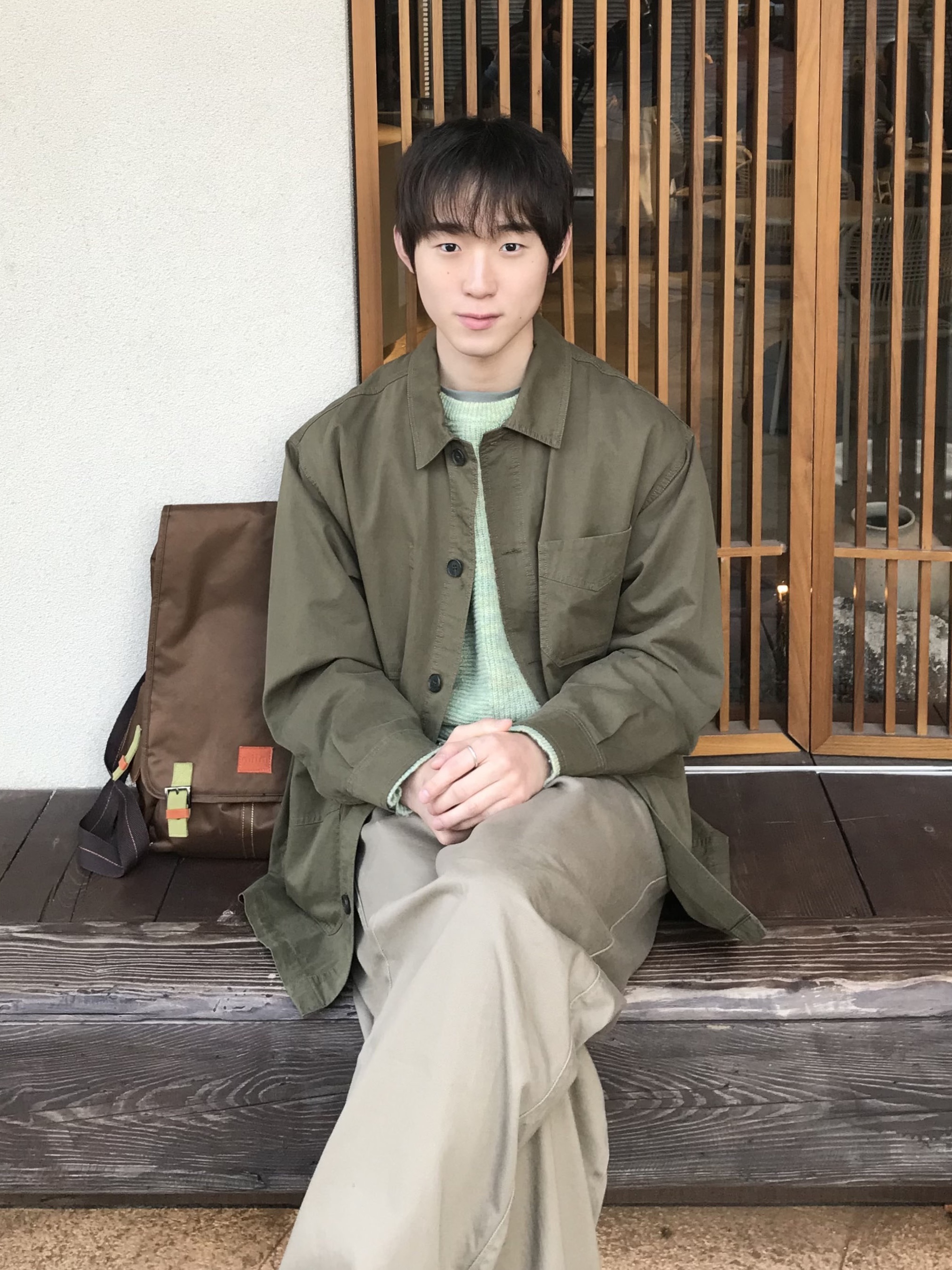 Noun Hairy Melange Knit Forest Green, Dr. Martens 1461 Bex Crazy Horse Dark Brown 착용 스타일 - 6