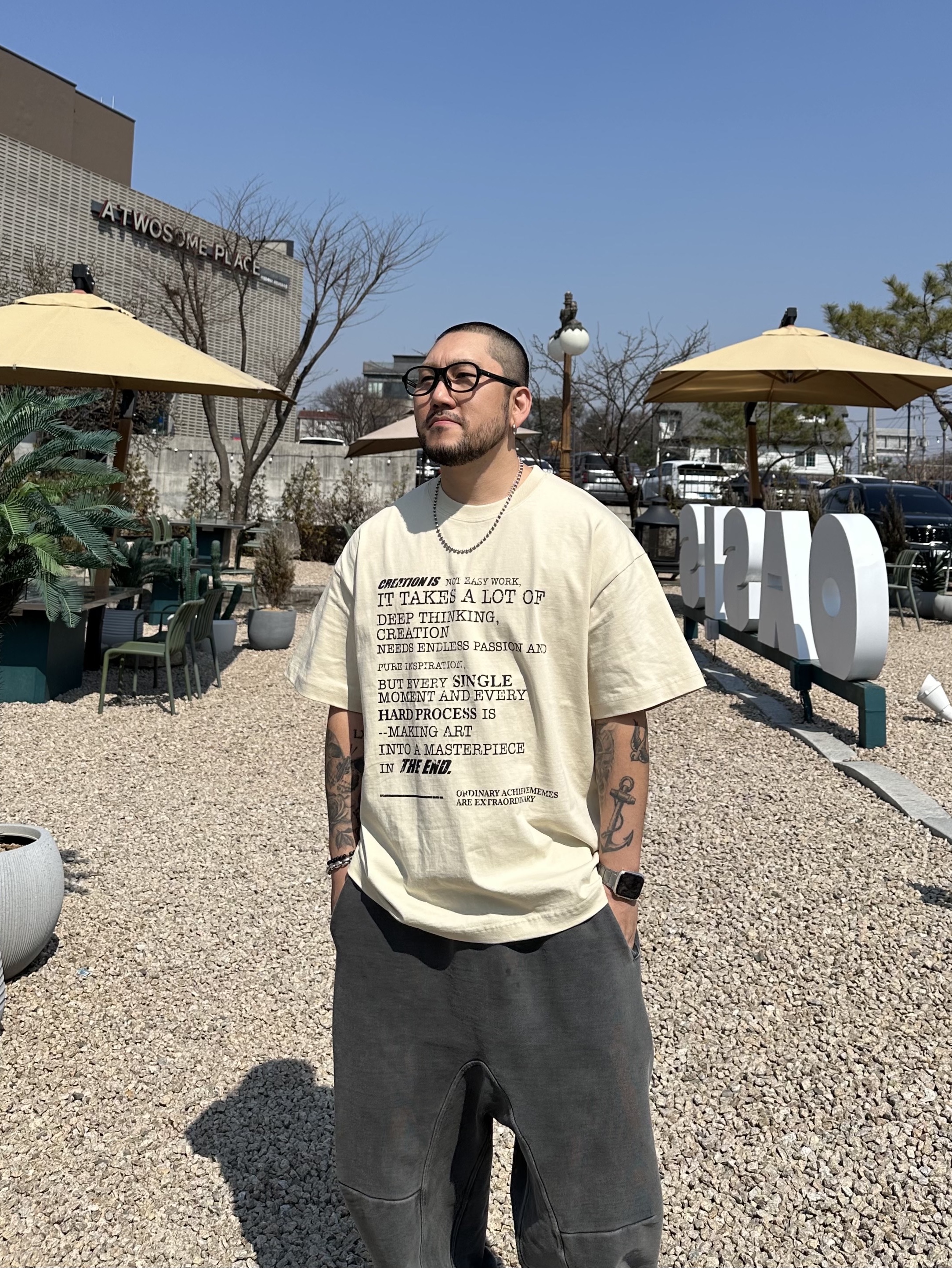 Maison Mihara Yasuhiro Blakey OG Sole Canvas Low-top Sneakers Black White 착용 스타일 - 3