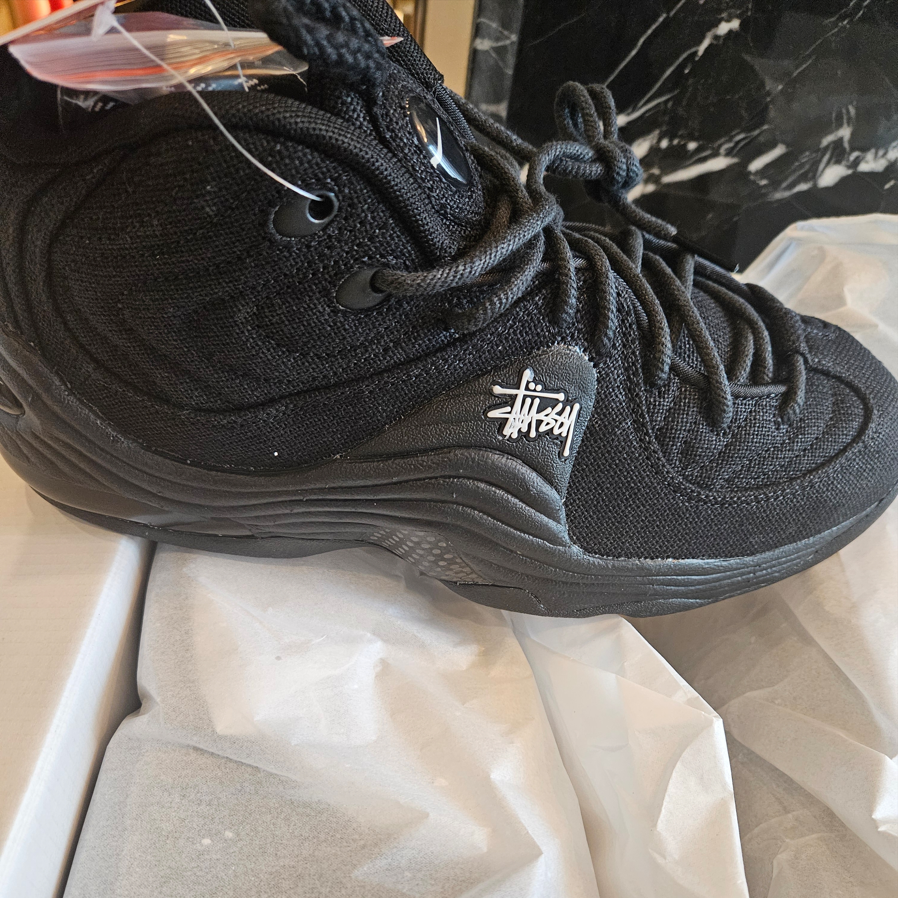 Nike x Stussy Air Penny II Black 착용 스타일