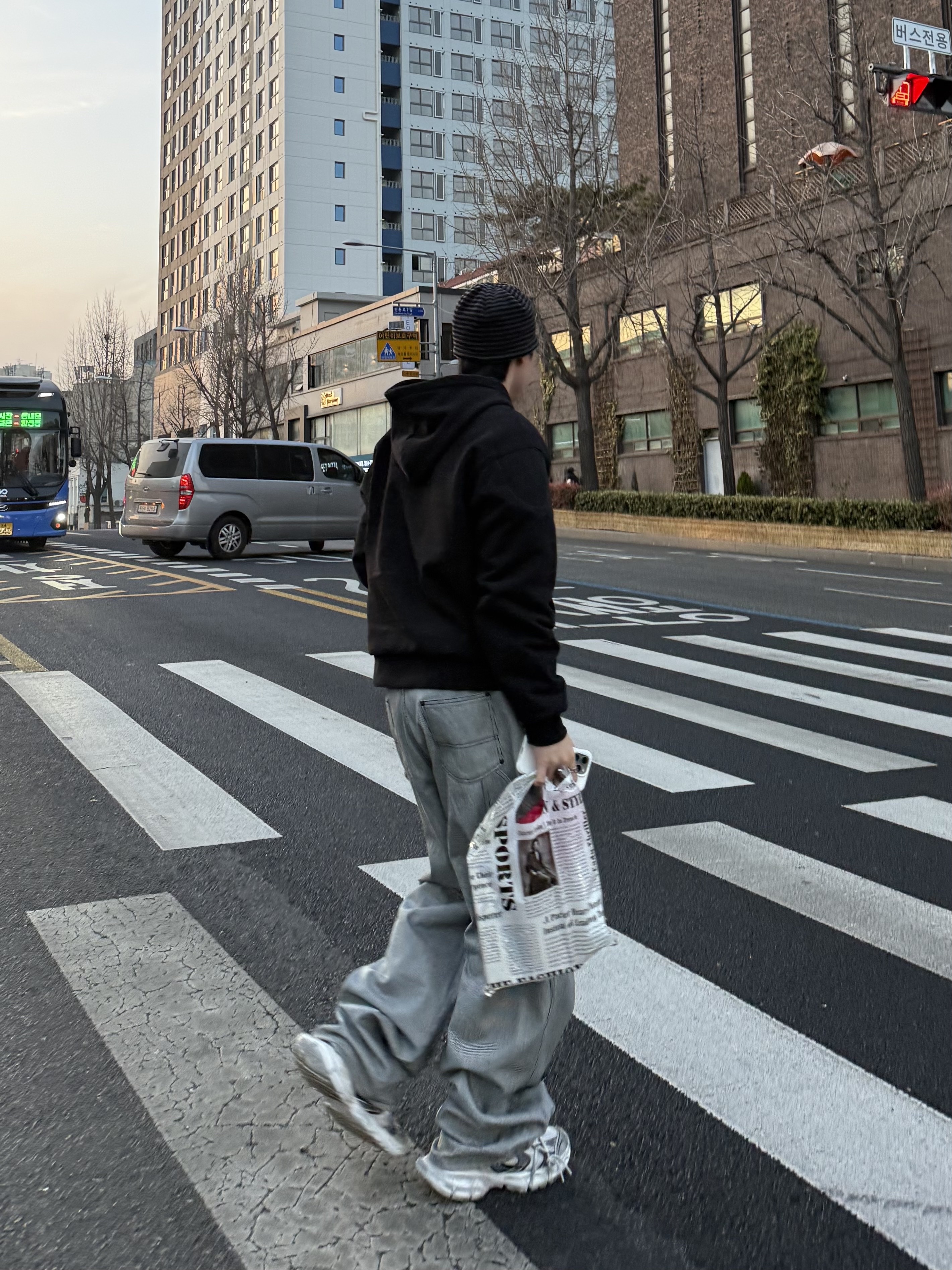 Undermycar Stripe Engineers Double Knee Work Pants Black Stripe - 24FW, Balenciaga 3XL Sneakers White Black 착용 스타일 - 2