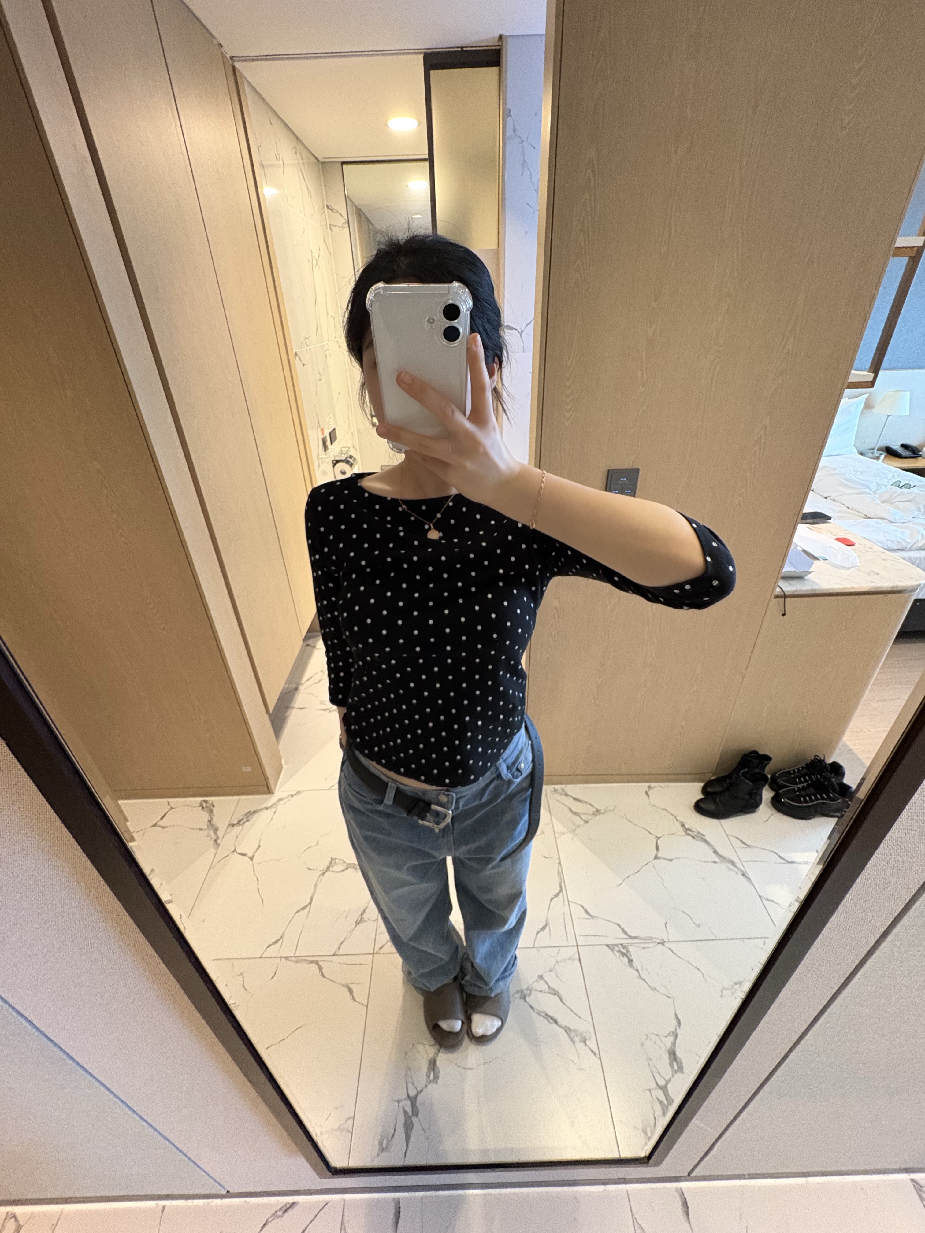 (W) Hermes Very Small Farandole Bracelet Rose Gold 착용 스타일