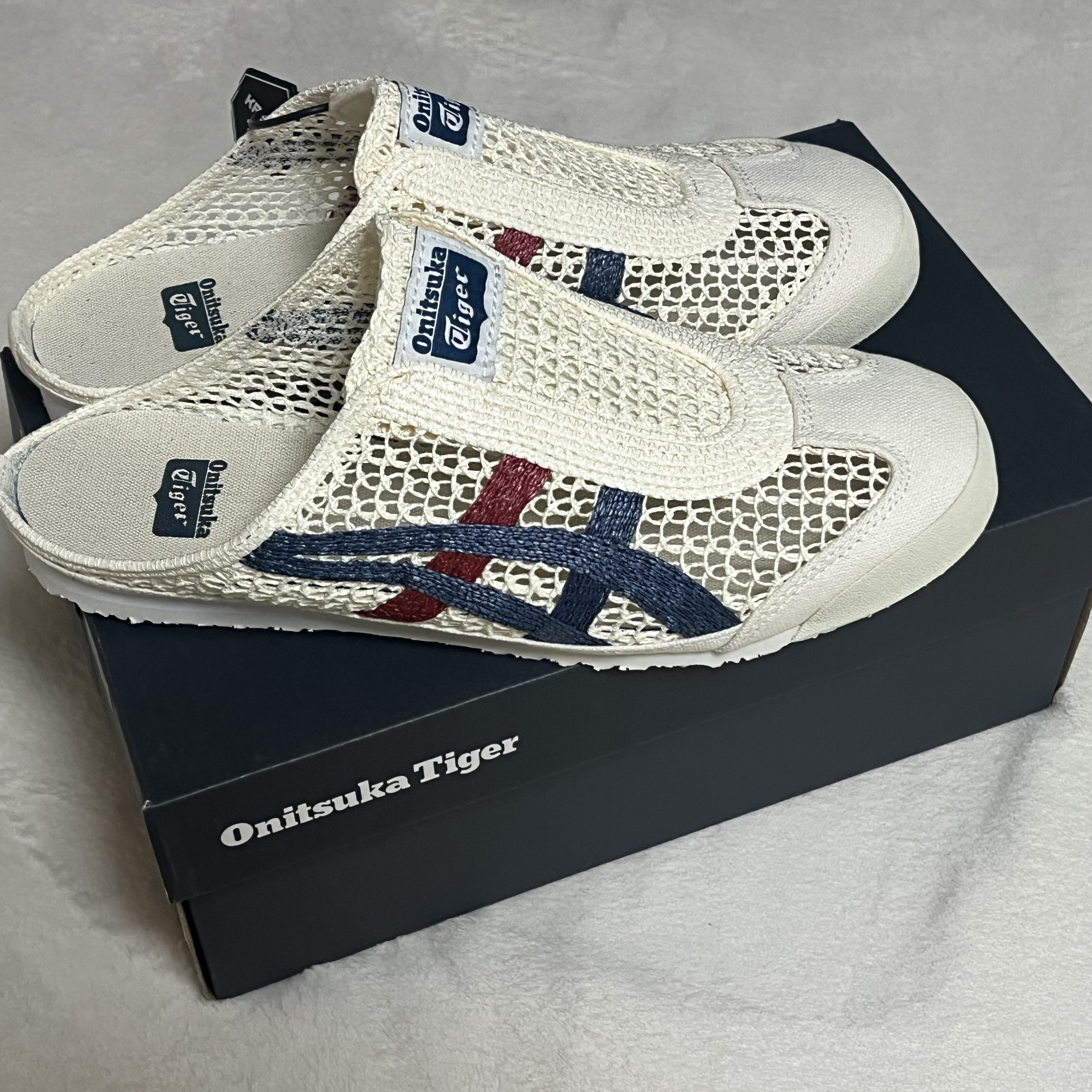 Onitsuka Tiger Mexico 66 Sabot Cream Mako Blue 착용 스타일