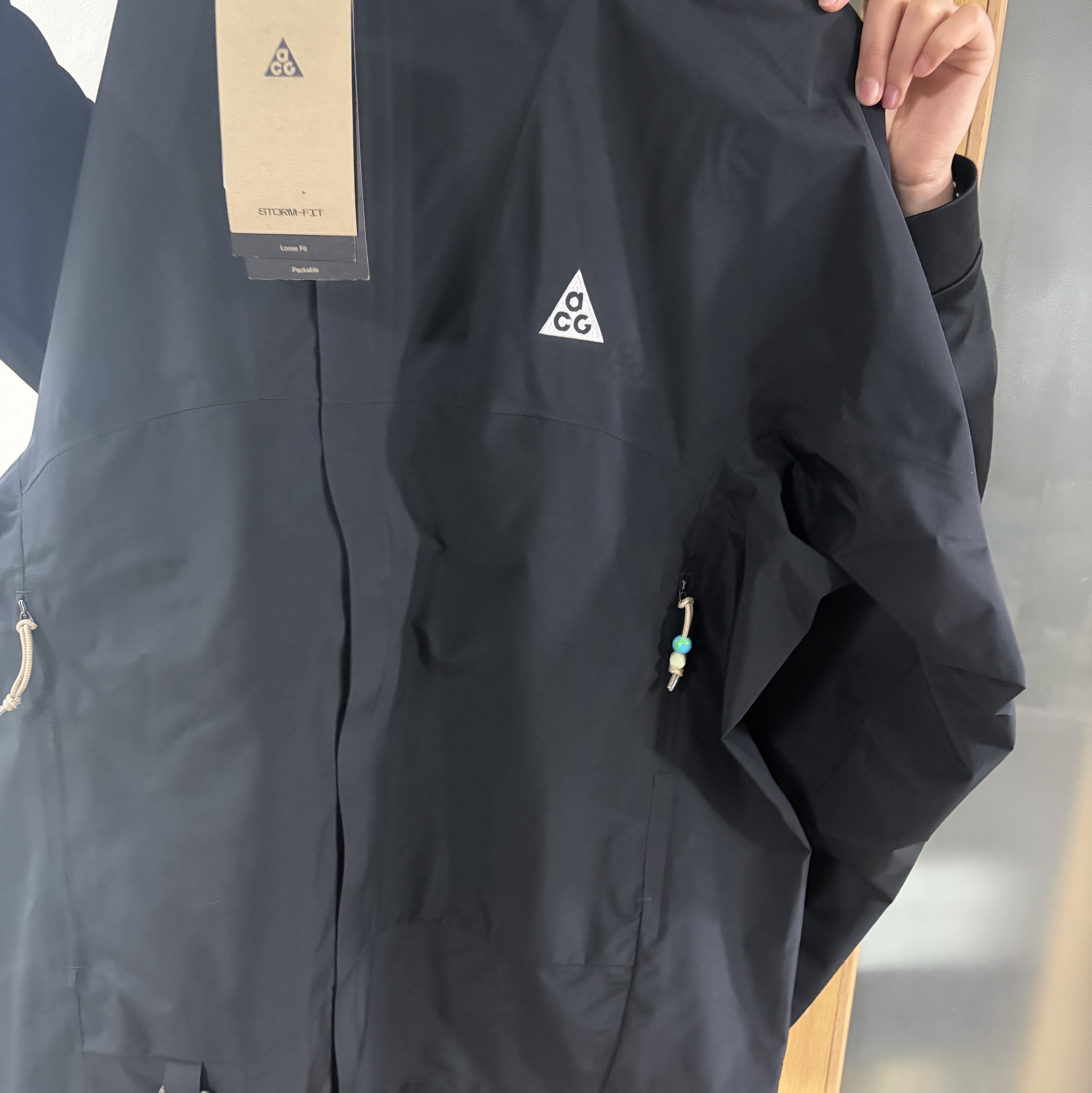 Nike ACG Storm-Fit ADV Cascade Rains Full Zip Jacket Black - Asia 착용 스타일