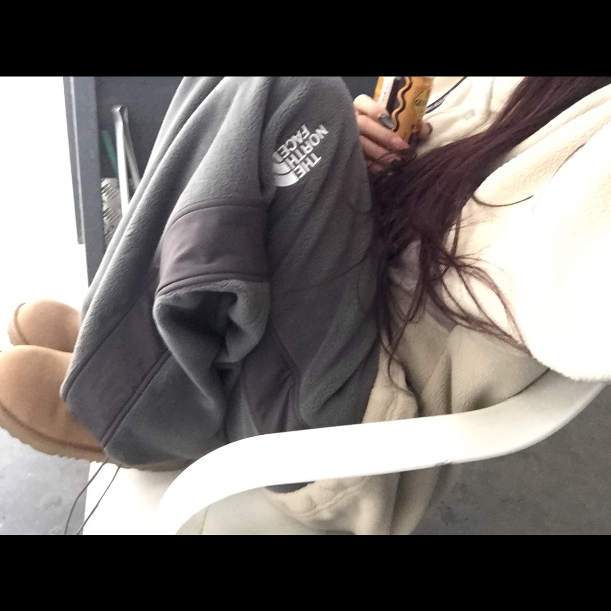 The North Face Banff Fleece Pants Gray 착용 스타일 - 2