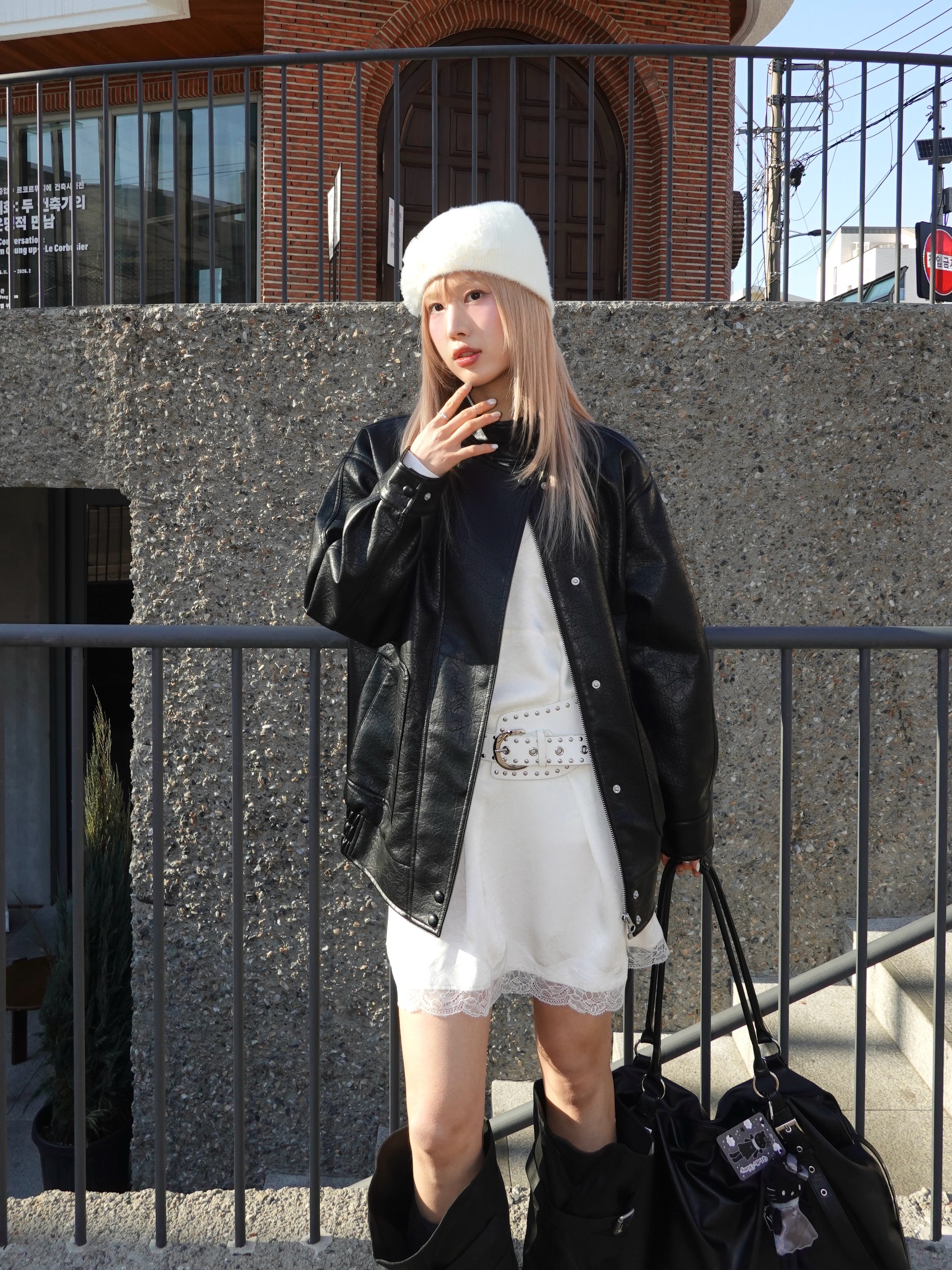 Sanrio Hello Kitty Black Angel Collection Style Up Mascot Angel Black 착용 스타일 - 5
