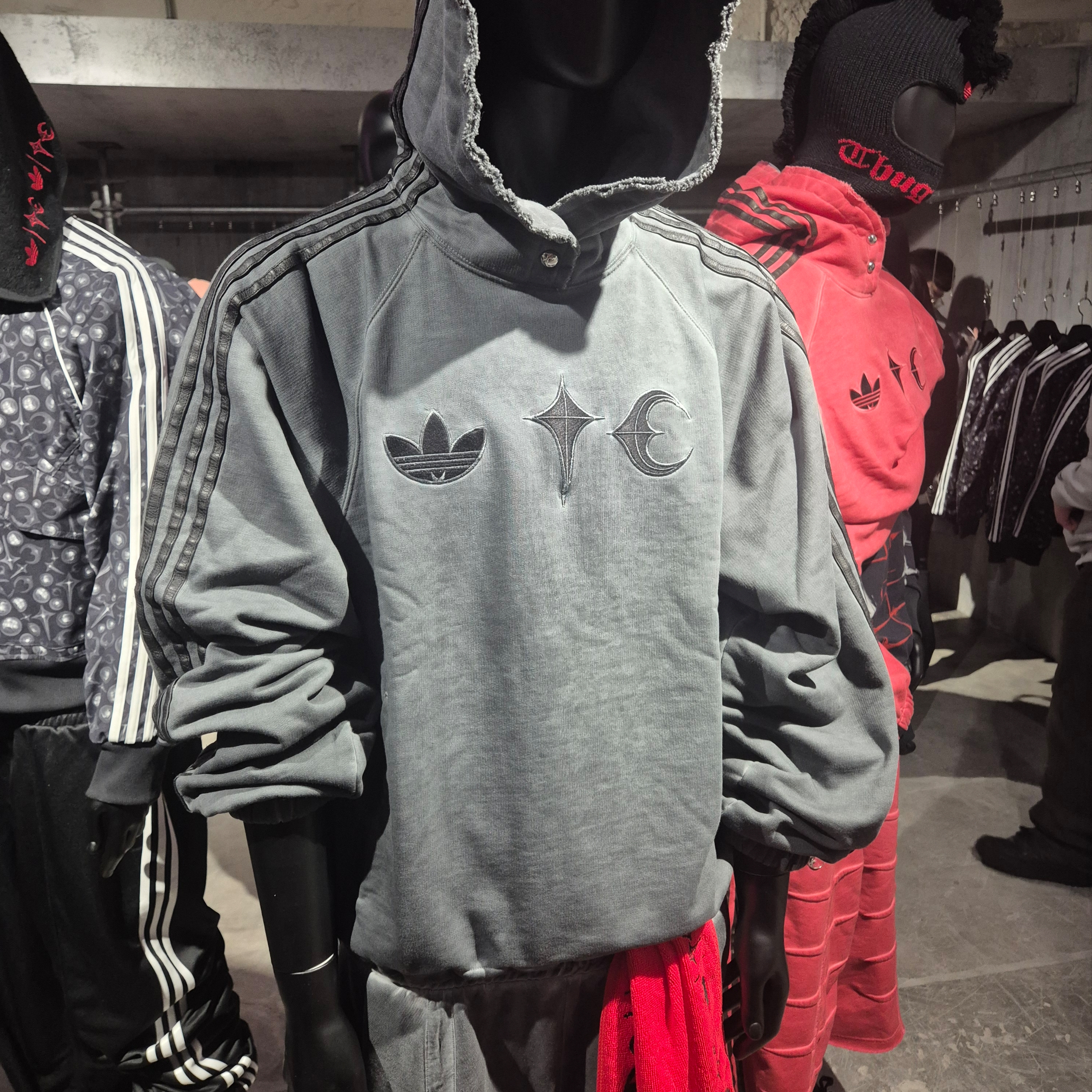 Adidas x Thug Club Sweat Hoodie Black - KR Sizing 착용 스타일 - 1
