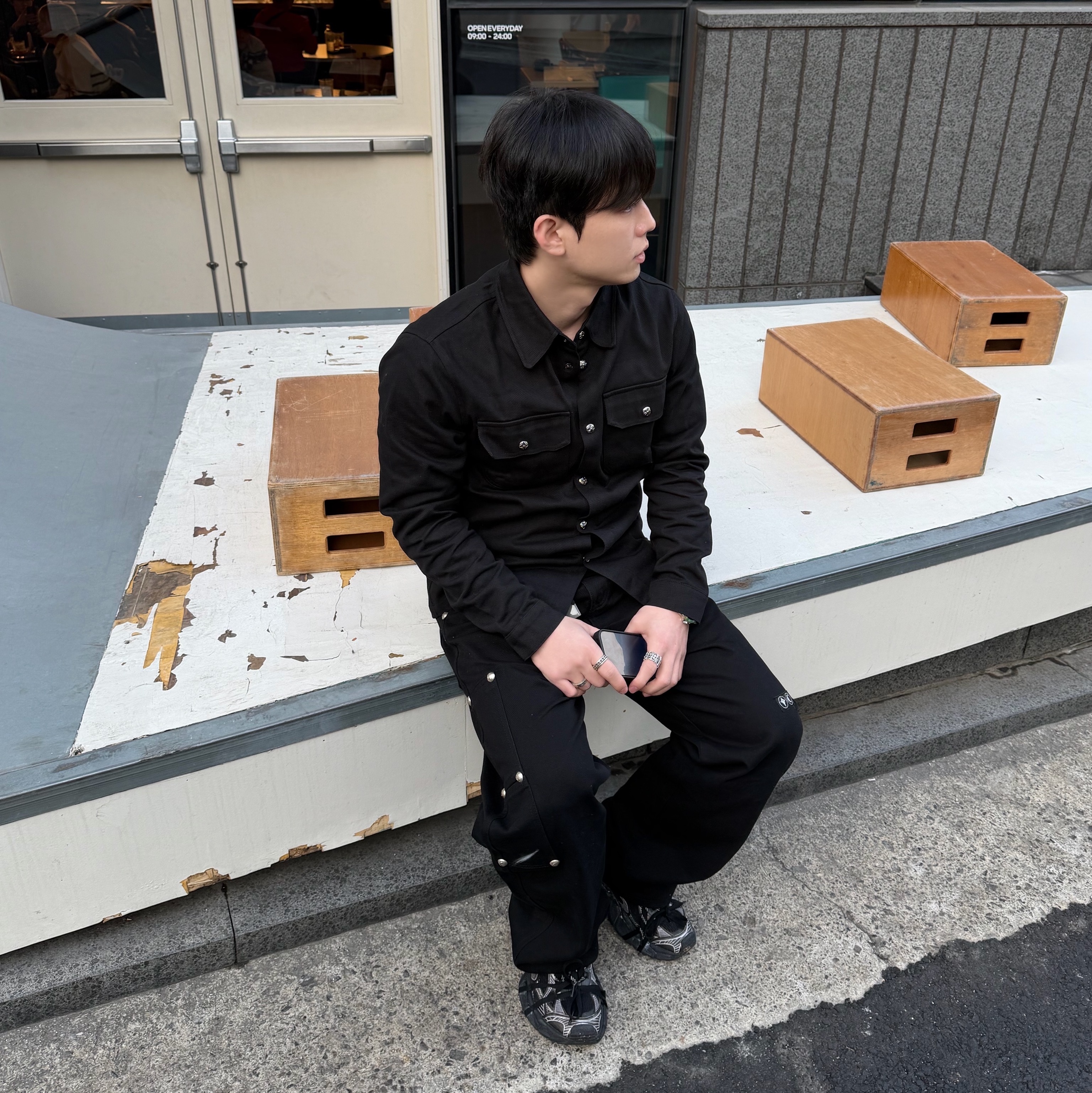 Balenciaga 3XL Sneakers Black White, Chrome Hearts Spacer Forever Ring 6mm Silver 착용 스타일