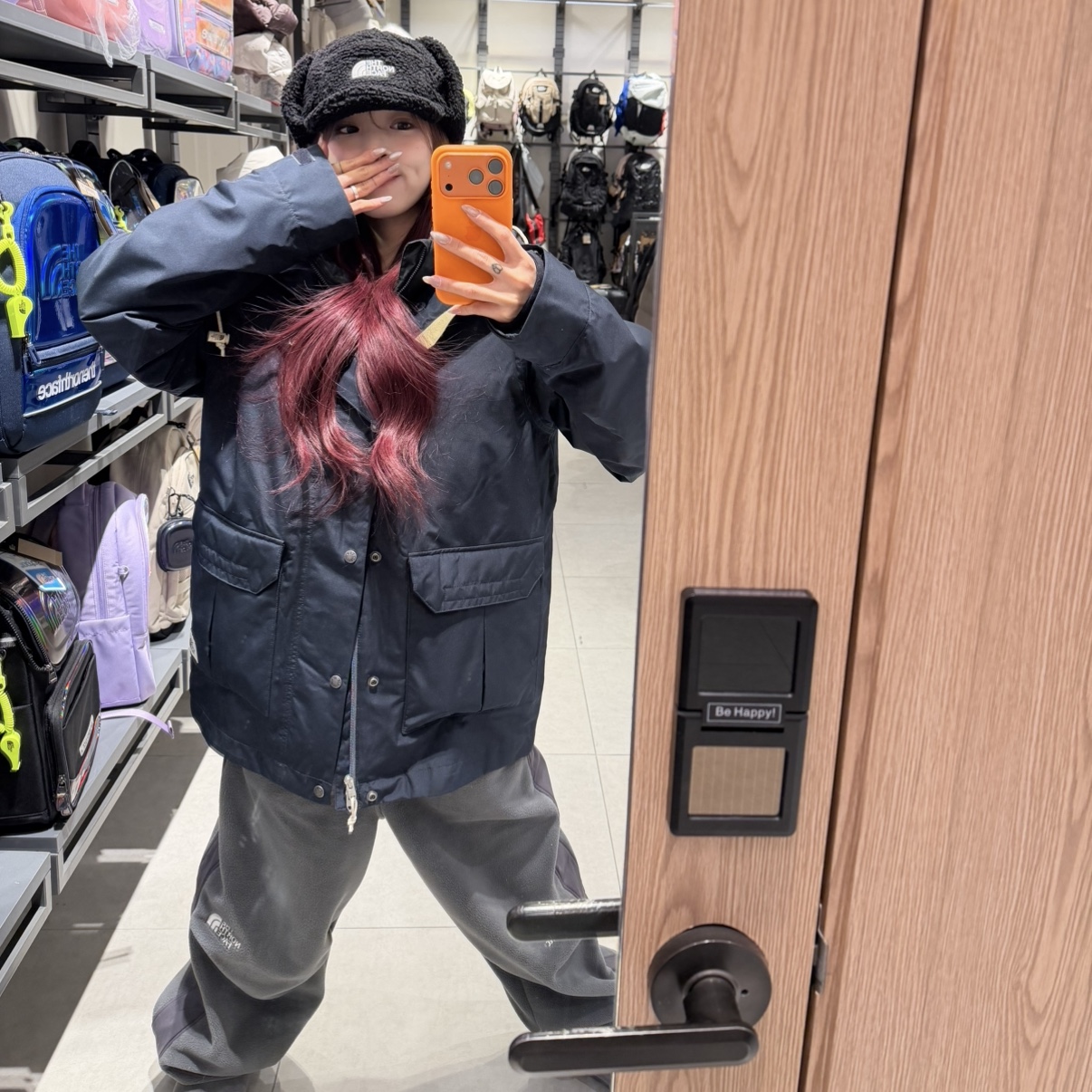 The North Face Banff Fleece Pants Gray 착용 스타일 - 4