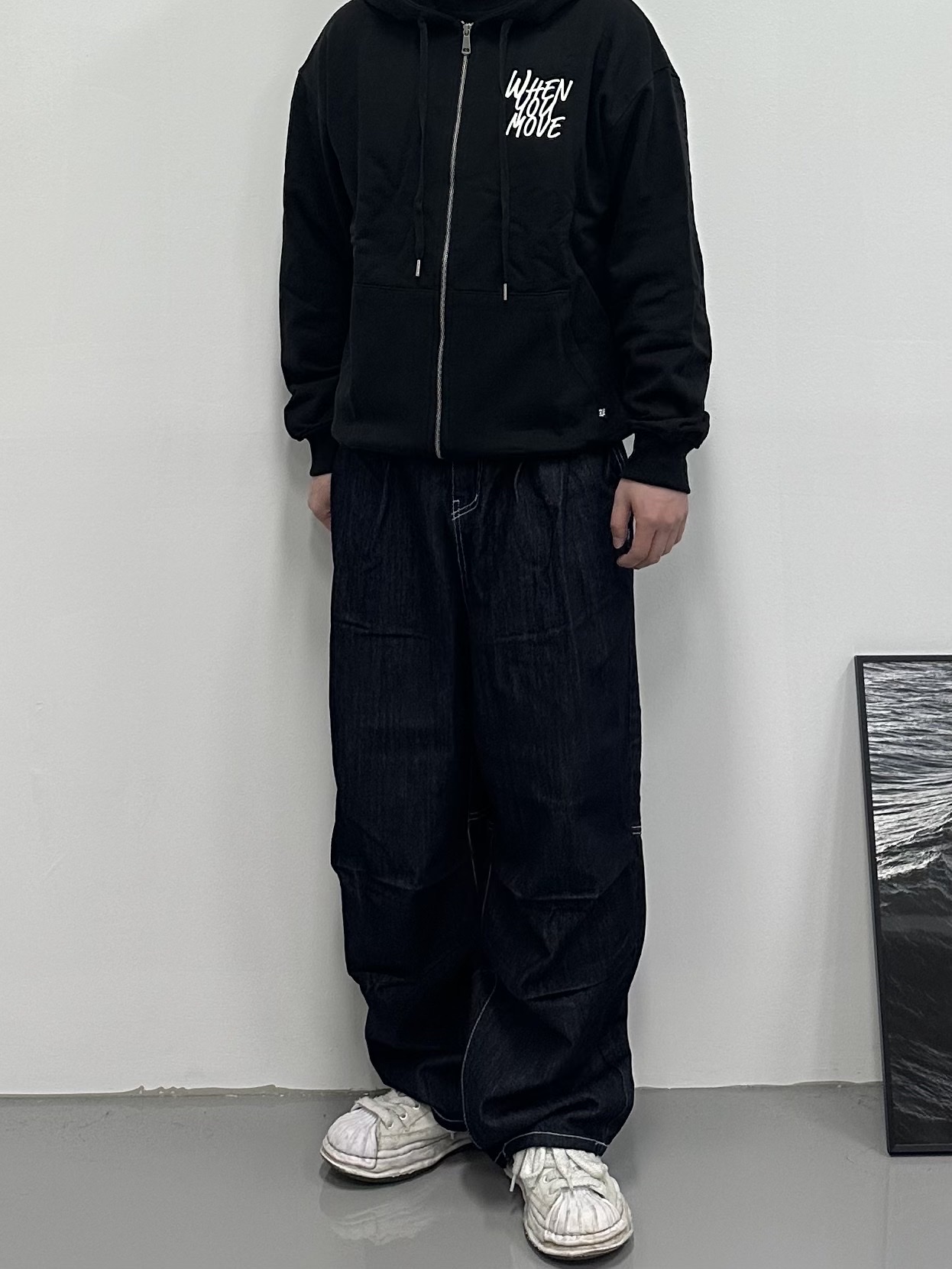 Maison Mihara Yasuhiro Blakey OG Sole Canvas Low-top Sneakers White 착용 스타일 - 2